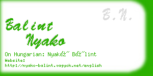 balint nyako business card